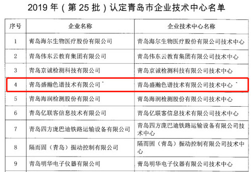 青島市企業(yè)技術(shù)中心名單公布，盛瀚榜上有名！